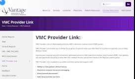 
							         VMC Provider Link - Vantage								  
							    
