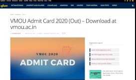 
							         VMOU Admit Card 2019 / Permission Letter (Released) – Download ...								  
							    