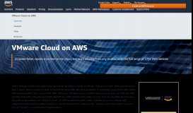 
							         VMware Cloud on AWS - Amazon Web Services								  
							    