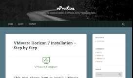 
							         VMware Horizon 7 Installation – Step by Step – vPractices								  
							    