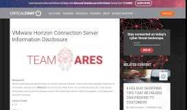 
							         VMware Horizon Connection Server Information Disclosure | Critical ...								  
							    