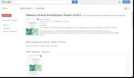 
							         VMware VCloud Architecture Toolkit (vCAT): Technical and Operational ...								  
							    