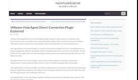 
							         VMware View Agent Direct-Connection Plugin Explained ...								  
							    