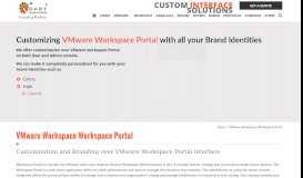 
							         VMware Workspace Portal - Custom Interface Solutions								  
							    