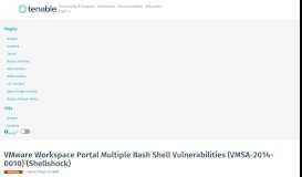 
							         VMware Workspace Portal Multiple Bash Shell Vulnerabilities (VMSA ...								  
							    