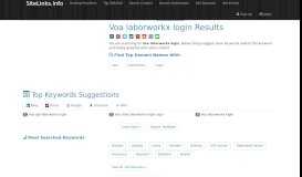 
							         Voa laborworkx login Results For Websites Listing								  
							    