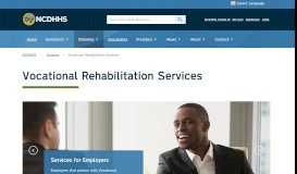 
							         Vocational Rehabilitation Services - NC DHHS								  
							    
