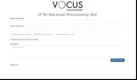
							         Vocus IP Tel Voicemail Provisioning Tool								  
							    