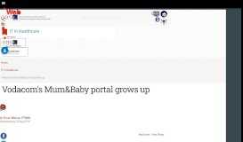 
							         Vodacom's Mum&Baby portal grows up | ITWeb								  
							    