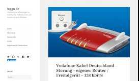 
							         Vodafone Kabel Deutschland – Störung – eigener Router ... - loggn.de								  
							    