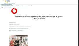 
							         Vodafone: Lizenzsystem für Partner-Shops in ganz Deutschland								  
							    