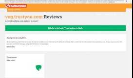 
							         vog.trustyou.com Reviews | scam, legit or safe check ...								  
							    