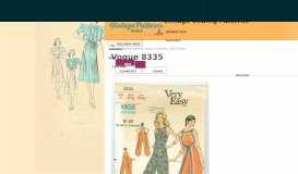 
							         Vogue 8335 | Vintage Sewing Patterns | FANDOM powered by Wikia								  
							    