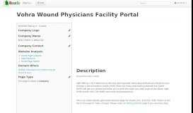 
							         Vohra Wound Physicians Facility Portal - AboutUs								  
							    