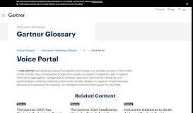 
							         Voice Portal - Gartner IT Glossary								  
							    