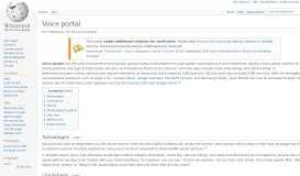 
							         Voice portal - Wikipedia								  
							    