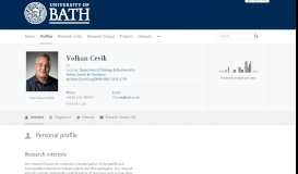 
							         Volkan Cevik — the University of Bath's research portal								  
							    