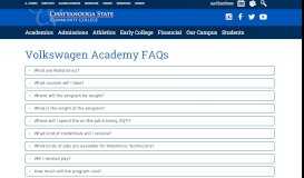 
							         Volkswagen Academy FAQs | Chattanooga State Community College								  
							    