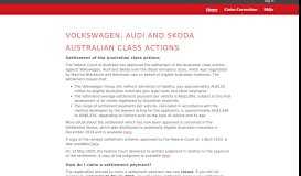 
							         Volkswagen, Audi and Skoda Class Actions								  
							    