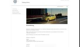 
							         Volkswagen Training Online								  
							    
