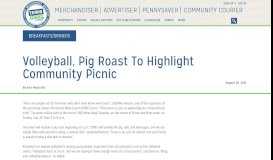 
							         Volleyball, Pig Roast To Highlight Community Picnic ...								  
							    