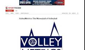 
							         VolleyMetrics: The Moneyball of Volleyball - SportTechie								  
							    