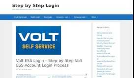 
							         Volt ESS Login - Step by Step Login								  
							    