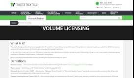 
							         Volume Licensing – Trusted Tech Team								  
							    