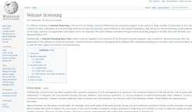 
							         Volume licensing - Wikipedia								  
							    
