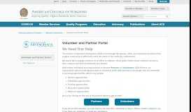 
							         Volunteer and Partner Portal - American College of Surgeons								  
							    