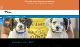
							         Volunteer | Animal Humane Society								  
							    