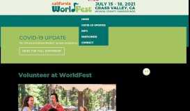 
							         Volunteer - California WorldFest								  
							    