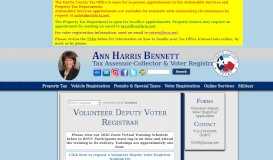 
							         Volunteer Deputy Voter Registrar - Harris County Tax Office								  
							    