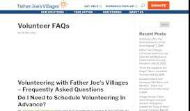 
							         Volunteer FAQs - Father Joe's Villages								  
							    