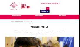 
							         Volunteer for us | Support our work | The Prince's Trust								  
							    