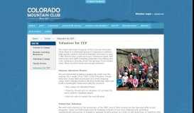 
							         Volunteer for YEP - Colorado Mountain Club								  
							    