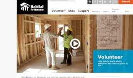 
							         Volunteer | Habitat for Humanity								  
							    