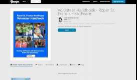 
							         Volunteer Handbook - Roper St. Francis Healthcare - Yumpu								  
							    