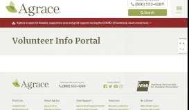 
							         Volunteer Info Portal - Agrace HospiceCare								  
							    