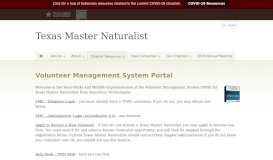 
							         Volunteer Management System Portal | Texas Master Naturalist								  
							    