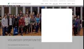 
							         Volunteer Opportunities | Commonwealth Club								  
							    