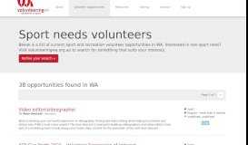 
							         Volunteer Opportunities - Sports Portal								  
							    