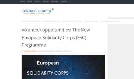 
							         Volunteer opportunities: The New European Solidarity Corps (ESC ...								  
							    