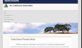 
							         Volunteer Portal Help - UC California Naturalist								  
							    