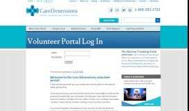 
							         Volunteer Portal Log In -- Care Dimensions								  
							    