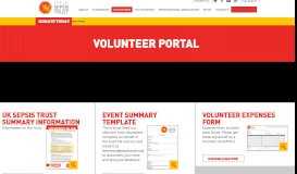 
							         Volunteer Portal - Sepsis Trust								  
							    