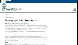 
							         Volunteer Requirements - San Ramon Valley Unified School District								  
							    