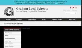 
							         Volunteer Signup Portal - Graham Local Schools								  
							    