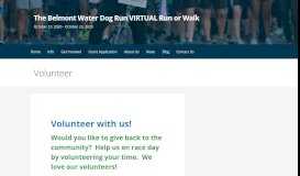 
							         Volunteer – The Belmont Water Dog Run								  
							    