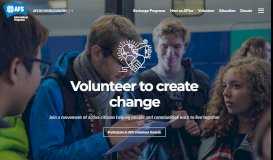 
							         Volunteer to create change | AFS Intercultural Programs								  
							    